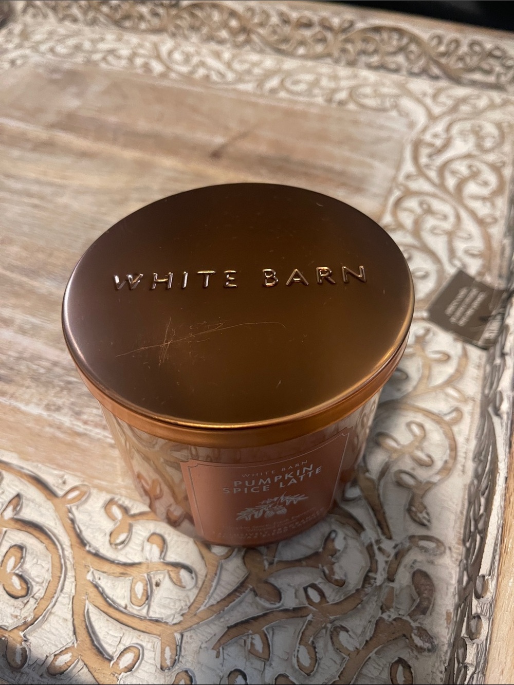 Pumpkin Spice Latte 3 Wick Candle - Picture 4 of 4